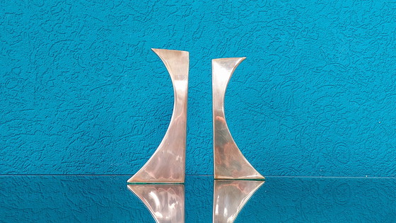 Image 1 of 2X Brass Candle Holder 1970'S. 