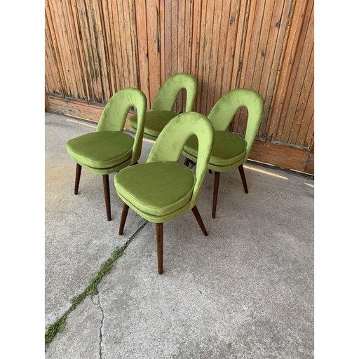 Set of 4 mid-century dining chairs by Antonín Šuman for Tatra Nábytok, 1960s