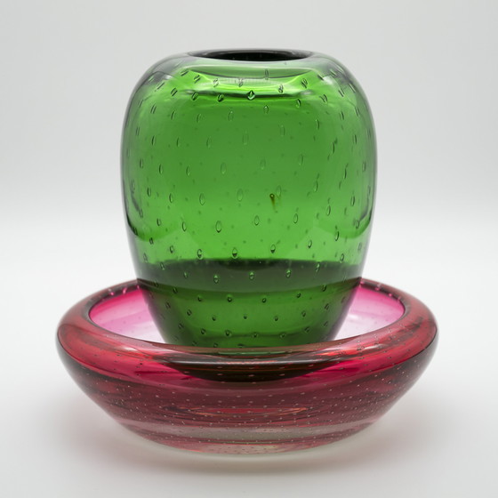 Image 1 of Iconic Design Walter Dexel Dexel-Ei WMF Art Déco Modernist Glass Vase Design 37'