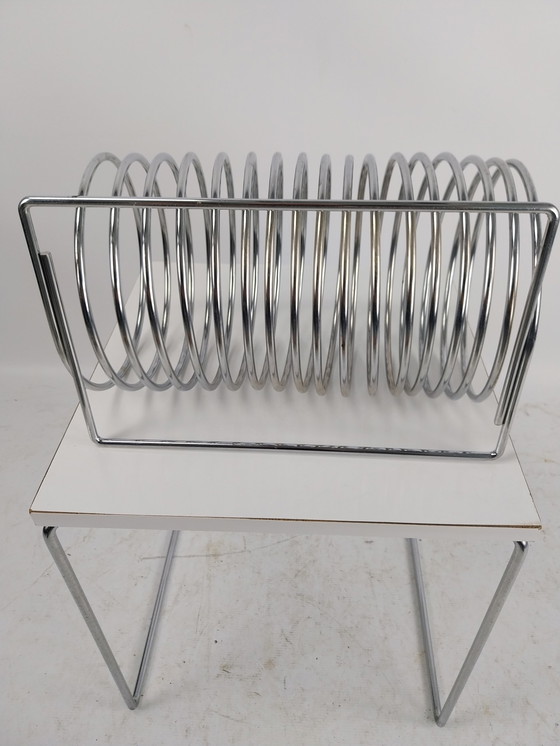 Image 1 of 1x magazine rack/record rack  1980s 