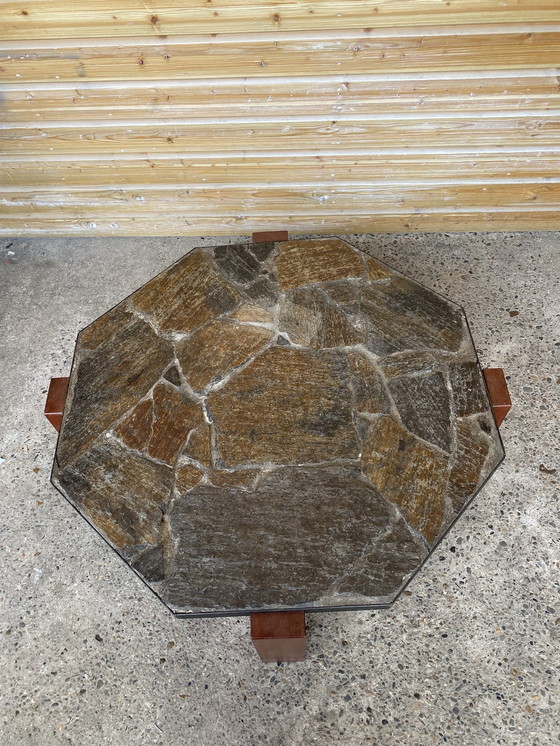 Image 1 of Vintage Coffee Table Natural Stone Design