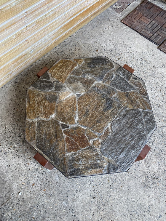 Image 1 of Vintage Coffee Table Natural Stone Design