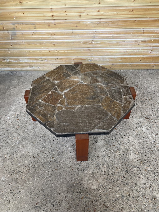 Vintage Coffee Table Natural Stone Design