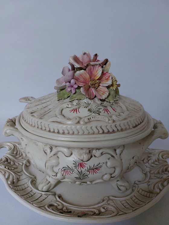 Image 1 of V. Bassano Soup Tureen With Ladle - Made In Italy