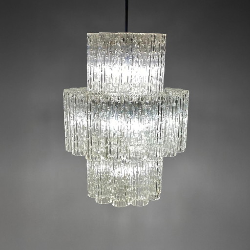 1X Midcentury Modern Murano Chandelier, Toni Zuccheri For Venini, Italy 1960S