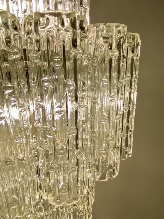 Image 1 of 1X Midcentury Modern Murano Chandelier, Toni Zuccheri For Venini, Italy 1960S