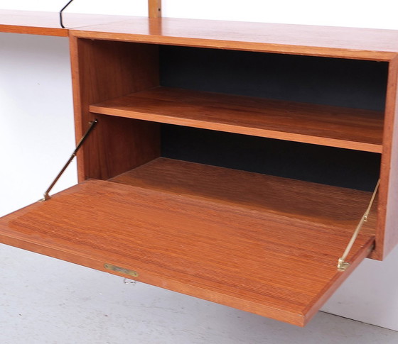 Image 1 of Poul Cadovius Teak Wall Cabinet With Magazine Shelf