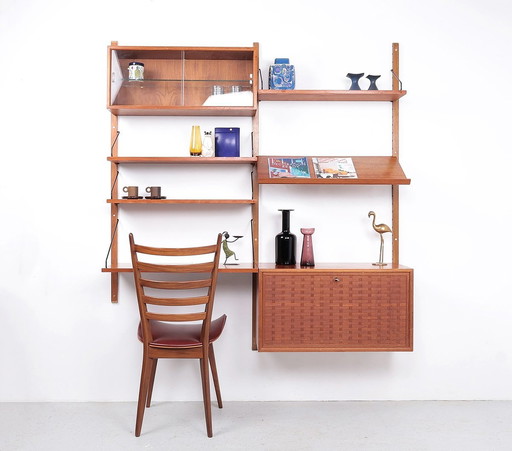 Poul Cadovius Teak Wall Cabinet With Magazine Shelf