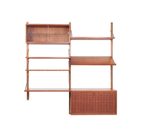 Poul Cadovius Teak Wall Cabinet With Magazine Shelf