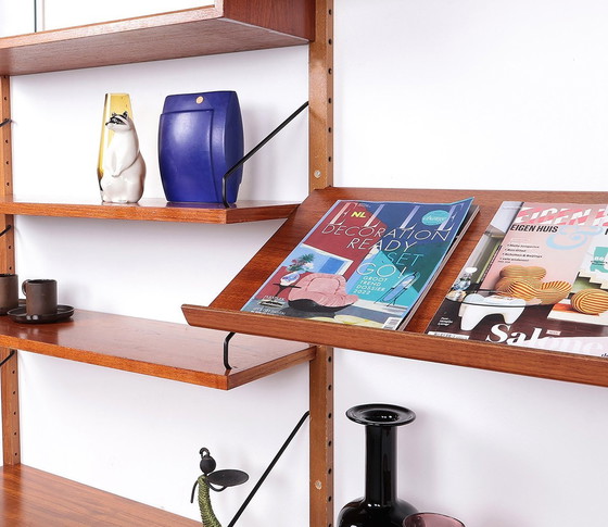 Image 1 of Poul Cadovius Teak Wall Cabinet With Magazine Shelf