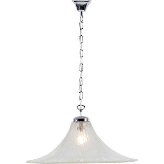 Image 1 of Vintage frosted glass pendant lamp for Limburg, 1960