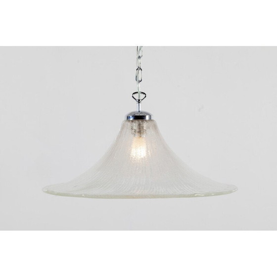 Image 1 of Vintage frosted glass pendant lamp for Limburg, 1960