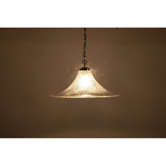 Image 1 of Vintage frosted glass pendant lamp for Limburg, 1960