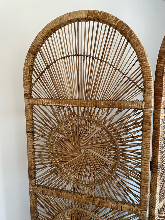 Image 1 of Sunburst  rattan room divider