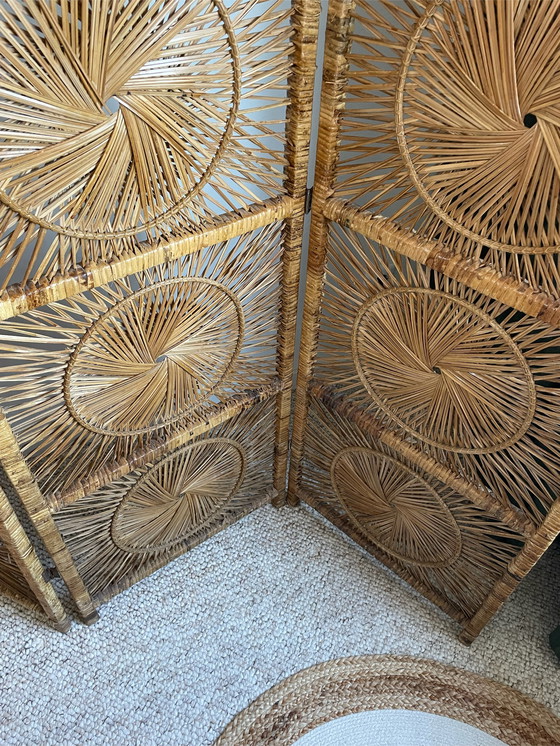 Image 1 of Sunburst  rattan room divider