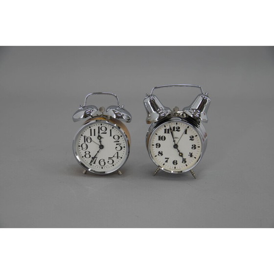 Image 1 of Pair of vintage alarm clocks by Prim, Czechoslovakia 1980