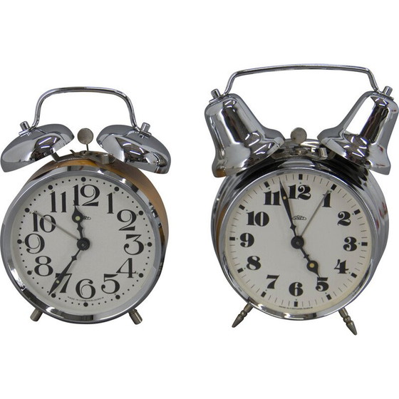 Image 1 of Pair of vintage alarm clocks by Prim, Czechoslovakia 1980