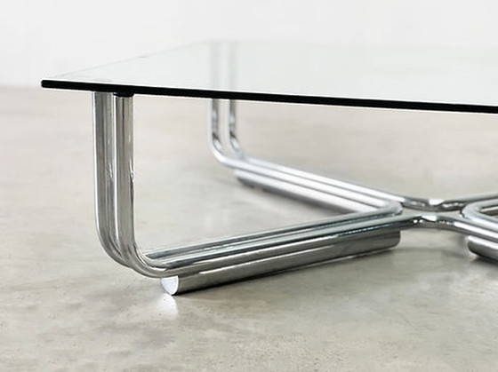 Image 1 of Chrome coffee table by Gianfranco Frattini