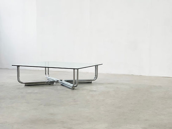 Image 1 of Chrome coffee table by Gianfranco Frattini