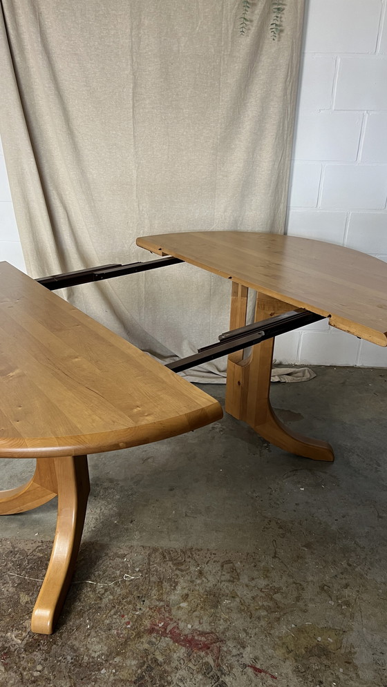 Image 1 of Vintage extendable dining table from round to oval