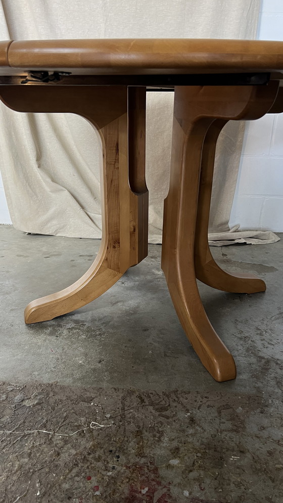 Image 1 of Vintage extendable dining table from round to oval