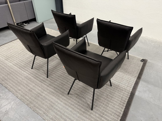 Image 1 of 4 Jess Design Sanne Dining Chairs Black Leather