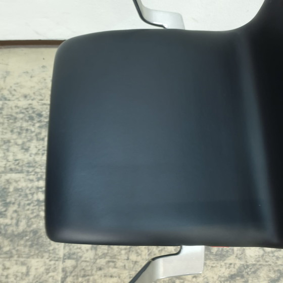 Image 1 of 3x Fritz Hansen Oxford Chair Fauteuil design en cuir véritable Arne Jacobsen