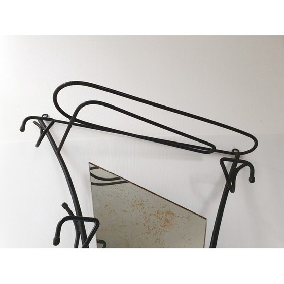 Image 1 of Vintage mirror coat rack 1950