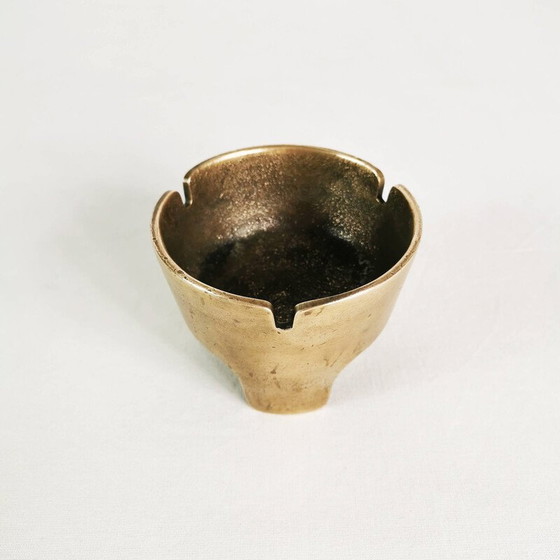Image 1 of Vintage cast brass ashtray, Denmark 1970