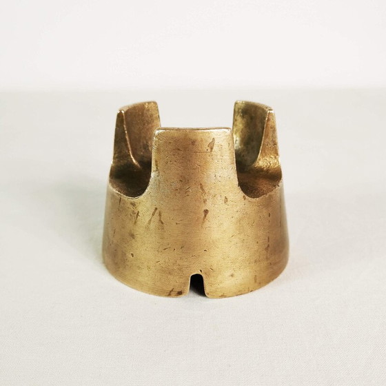 Image 1 of Vintage cast brass ashtray, Denmark 1970