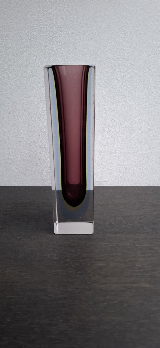 Murano Sommerso Vase Flavio Poli