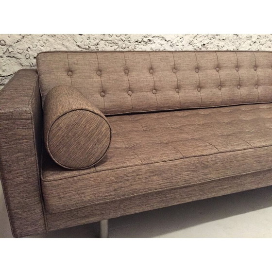 Image 1 of Sofa in beige fabric and metal - 1980s