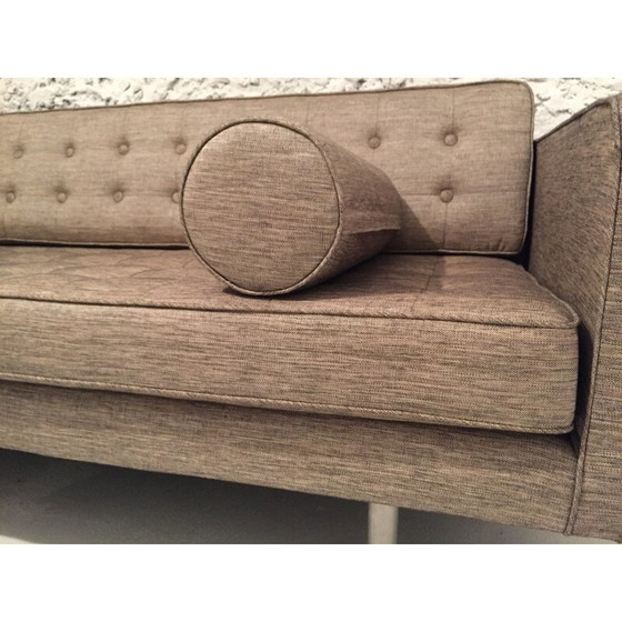 Image 1 of Sofa in beige fabric and metal - 1980s