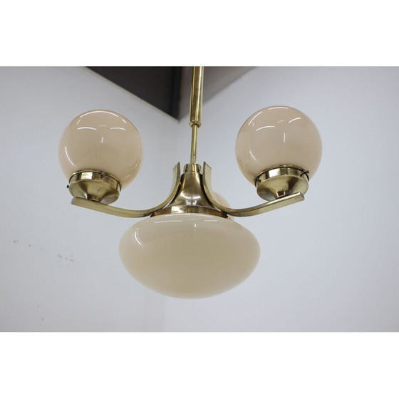 Image 1 of Lampadario vintage in ottone, Cecoslovacchia 1930