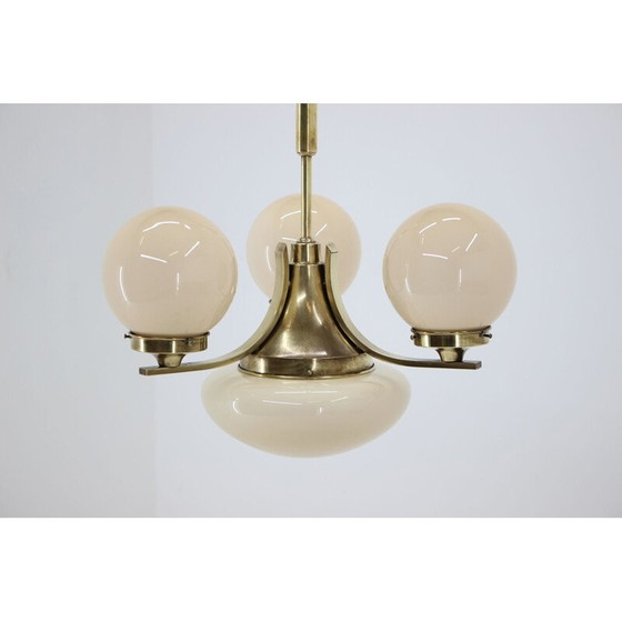 Image 1 of Lampadario vintage in ottone, Cecoslovacchia 1930