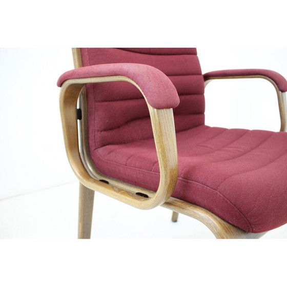 Image 1 of Vintage armchair in fabric and bentwood by Albert Stoll for Giroflex, Switzerland 1970s
