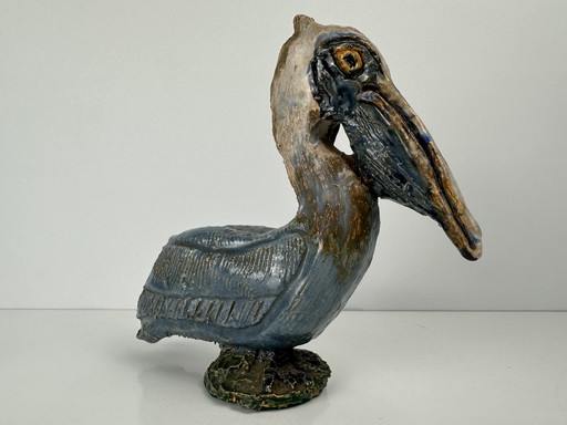 Ceramic Statue - Pelican - Signed