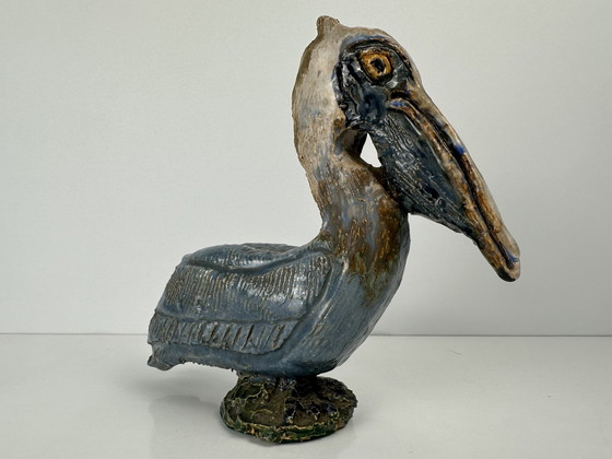 Image 1 of Ceramic Statue - Pelican - Signed