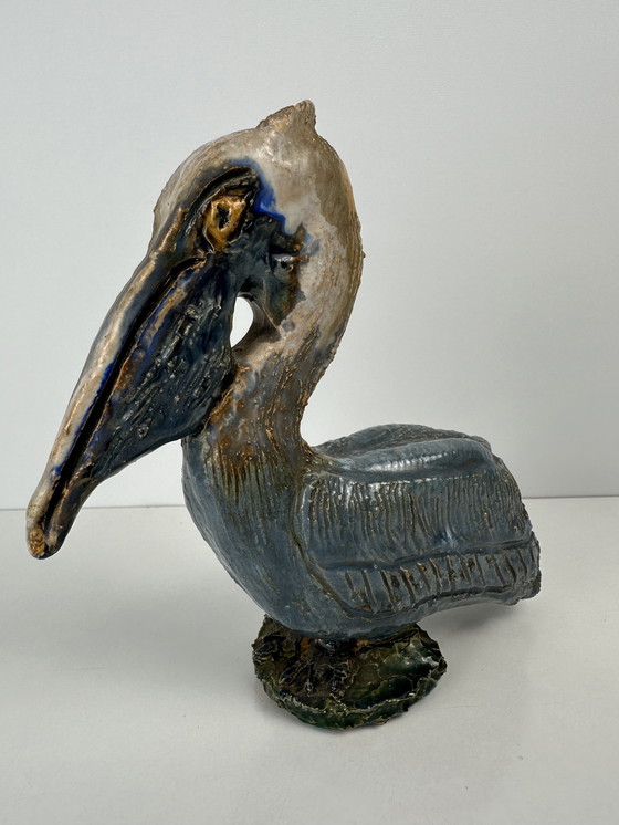 Image 1 of Ceramic Statue - Pelican - Signed