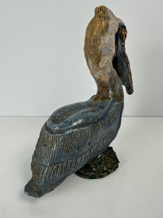 Image 1 of Ceramic Statue - Pelican - Signed