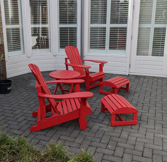 Image 1 of Ensemble de meubles de jardin avec chaise canadienne confortable.