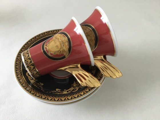 Image 1 of Rosental Versace Medusa Espresso/Mocha  Cup & Saucer