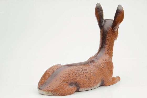 Image 1 of Grande figura di cervo in ceramica, figura da giardino di metà secolo