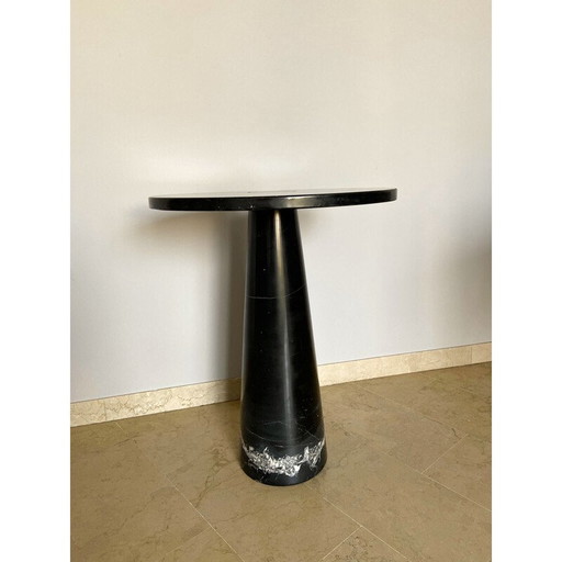 Vintage Marquina marble side table for Skipper, Italy 1970