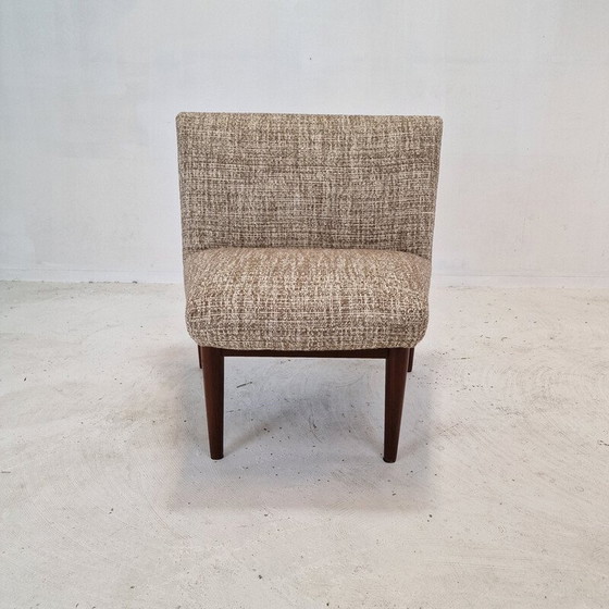 Image 1 of Set of 4 vintage teak and fabric chairs, Denmark 1960