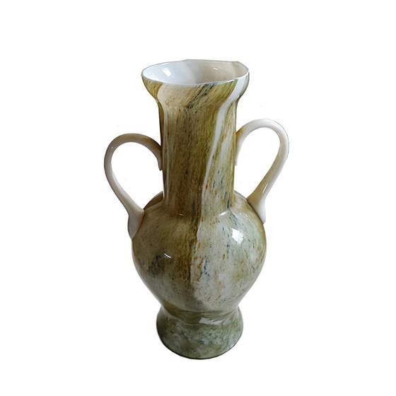 Image 1 of Grand vase italien en verre ciselé, années 1960