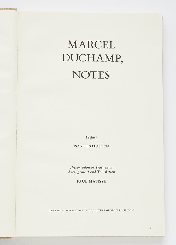 Image 1 of Marcel Duchamp "Notes