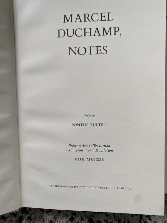 Image 1 of Marcel Duchamp "Notes