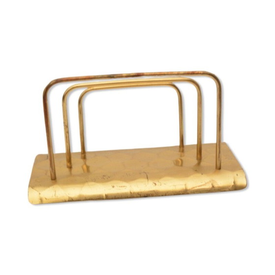 Image 1 of Portalettere vintage in ottone, Belgio 1950