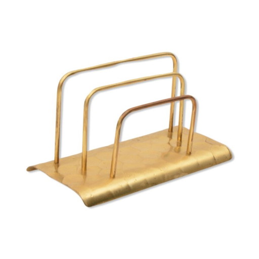 Vintage brass letter holder, Belgium 1950